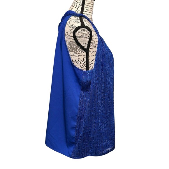 Grace Karen Blue SEQUIN Halter Top Plus 2X Whimsigoth Garden Fairy Holiday - Picture 3 of 8